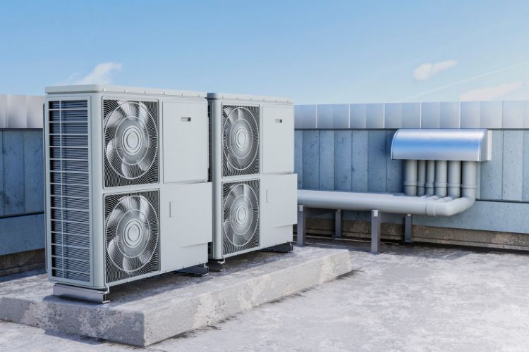 Commercial heat pump upgrade reducing energy consumption and improving indoor comfort