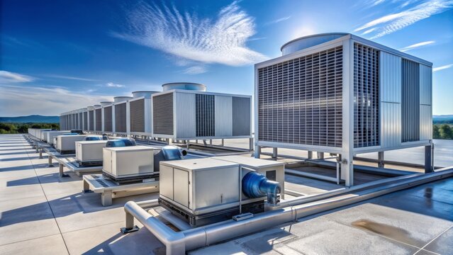 Commercial rooftop HVAC system providing energy-efficient cooling and heating