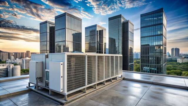 LG Mechanical technicians installing HVAC systems in a commercial building