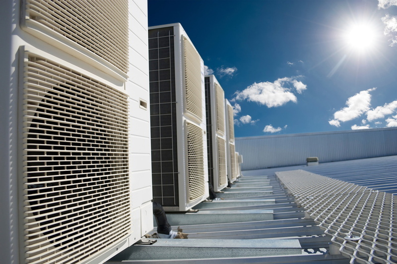 Commercial Modern air conditioning unit installation ensuring reliable performance and comfort